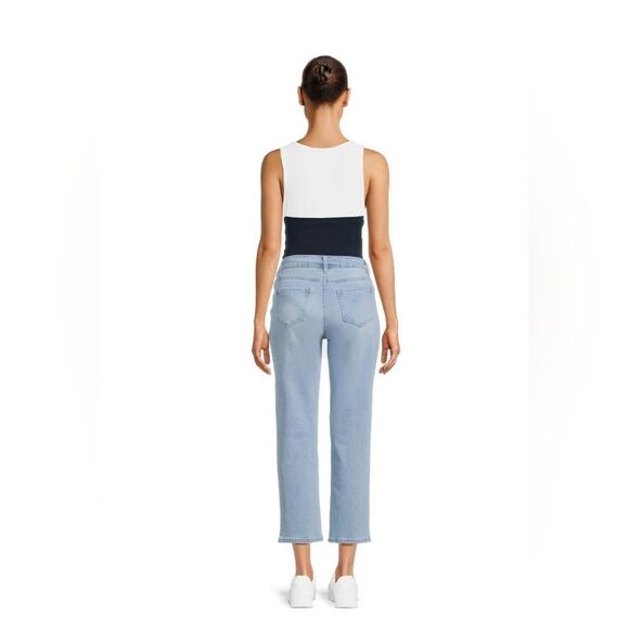 Nwt Time and Tru Women's Maternity Straight Jeans with Belly Band - Picture 2 of 7